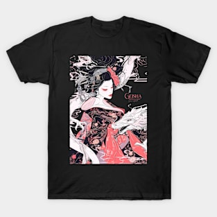 Geisha and Dragon 7009 T-Shirt